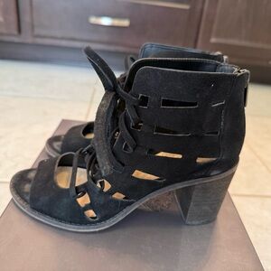 Vince Camuto Black Cutout Heeled Boots